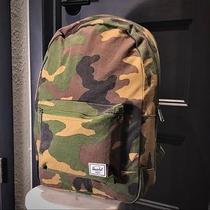 NWT Herschel Woodland camo cotton canvas backpack